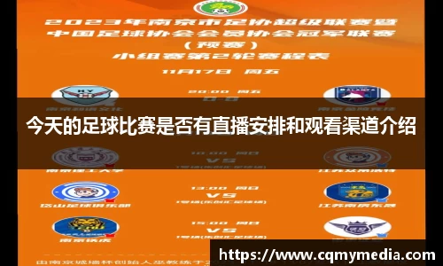 今天的足球比赛是否有直播安排和观看渠道介绍