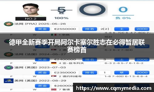 德甲全新赛季开局阿尔卡塞尔胜志在必得暂居联赛榜首